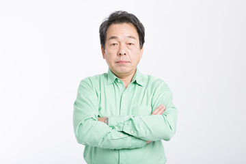 怒るミドル男性
