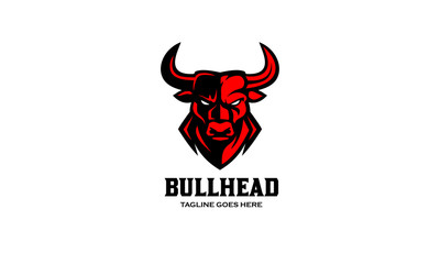Bull Head Logo Design Vector