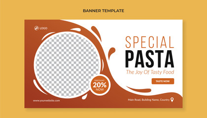 Special pasta food banner template