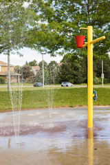 Splash pad in the park