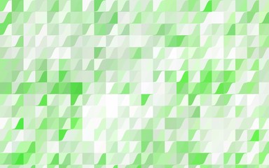 Light BLUE vector of small triangles on white background. Illustration of abstract texture of triangles. Pattern design for banner, poster, cover.