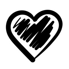 heart love painted work art silhouette style icon