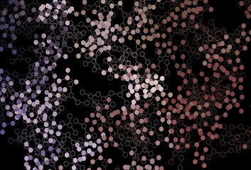 Dark Purple, Pink vector backdrop with artificial intelligence data.