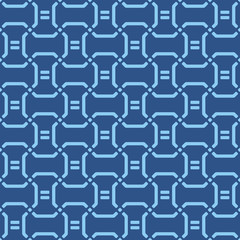 Japanese Octagon Line Vector Seamless Pattern