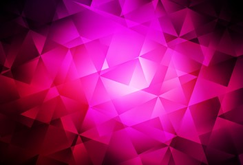 Dark Pink vector polygonal template.