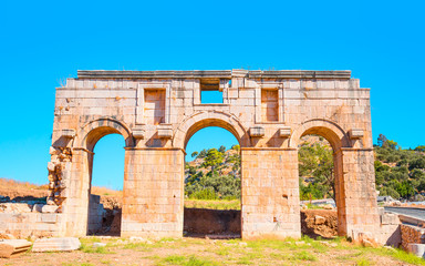 Fototapeta na wymiar Ruins of the ancient Lycian city Patara - Antalya, Turkey