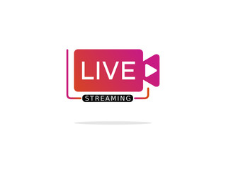 Live Stream Logo. Element for broadcasting or online tv live streaming. Video stream icons.
