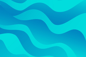 Abstract blue cold illustration with curve lines.