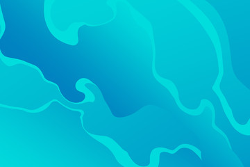 Abstract blue cold illustration with curve lines.