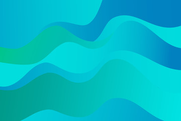 Abstract blue cold illustration with curve lines.