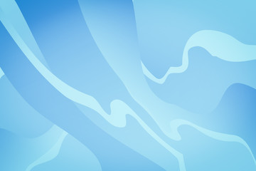 Abstract blue cold illustration with curve lines.