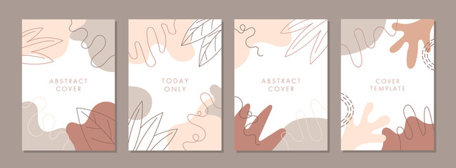 Set of abstract creative artistic templates with nature concept. Universal cover Designs for Annual Report, Brochures, Flyers, Presentations, Leaflet, Magazine.