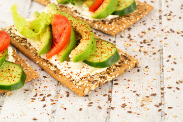 Sandwiches with avocado