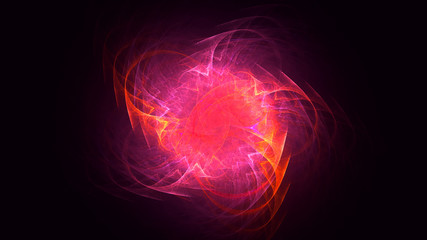 3D rendering abstract round light background