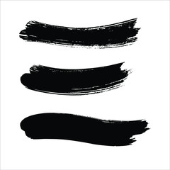 Vector grunge brush of stroke on white.