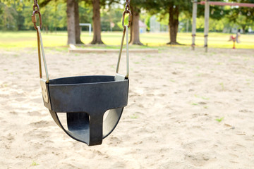 Swing in the park playground