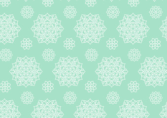 曼荼羅　花　タイル　シームレス　パターン　mandala flower  tile seamless pattern