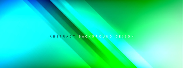 Motion concept neon shiny lines on liquid color gradients abstract backgrounds. Dynamic shadows and lights templates for text