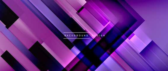 Fototapeta premium Dynamic lines on fluid color gradient. Trendy geometric abstract background for your text, logo or graphics