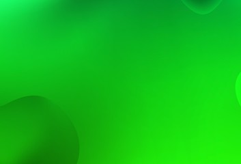 Dark Green vector background with liquid shapes. Blurred geometric sample with gradient bubbles.  Memphis design for your web site.