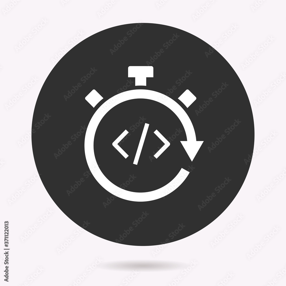 Poster programming - vector icon. illustration isolated. simple pictogram.