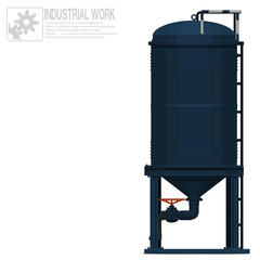 Isolated silo on white background