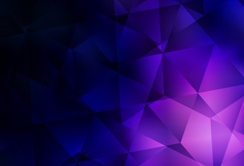 Dark Purple vector abstract polygonal pattern.