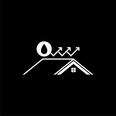 Waterproof roof  icon isolated on dark background