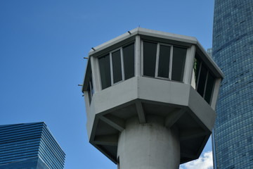 Old former watchtower of the maritime port of Singapore