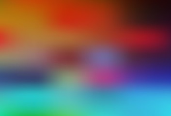 Light Green, Red vector blurred shine abstract template.