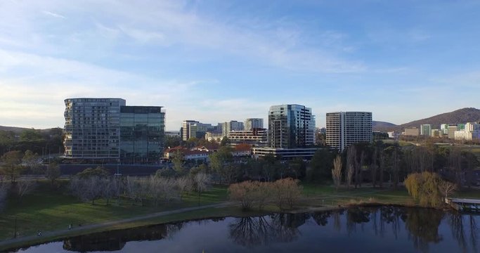 Drone shot of New Acton, Canberra