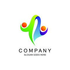 People healthcare logo in vector