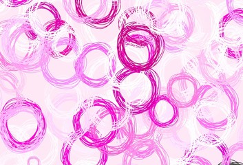 Light Pink vector background with spots.