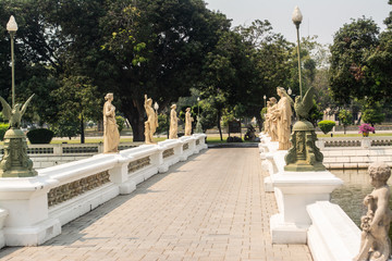 Within Bang Pa-In Royal Palace or the Summer Palace in Ayutthaya Province Thailand.