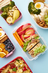 School lunchbox with healthy meal