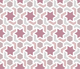 Seamless geometric pattern with stars