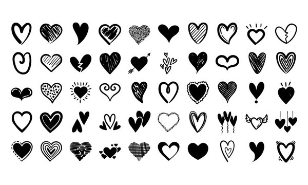 Bundle Of Hearts Love Set Icons