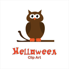 Vector Illustration Owl on Halloween