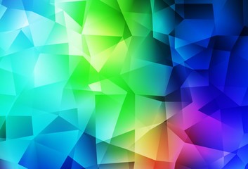 Light Blue, Green vector triangle mosaic template.