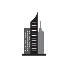 Skyscraper building icon design template vector isolated