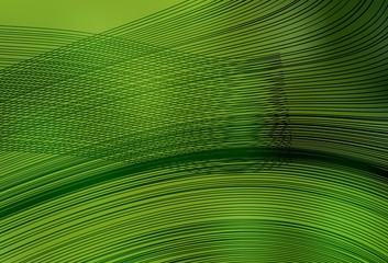 Light Green, Yellow vector background with bent lines.