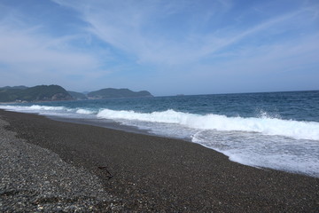 夏の七里御浜海岸