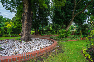 Obraz premium Wroclaw, Poland August 5, 2020; The Botanical Garden of the University of Wrocław.