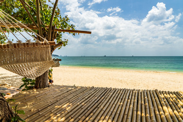 Hammock at the tropical beach