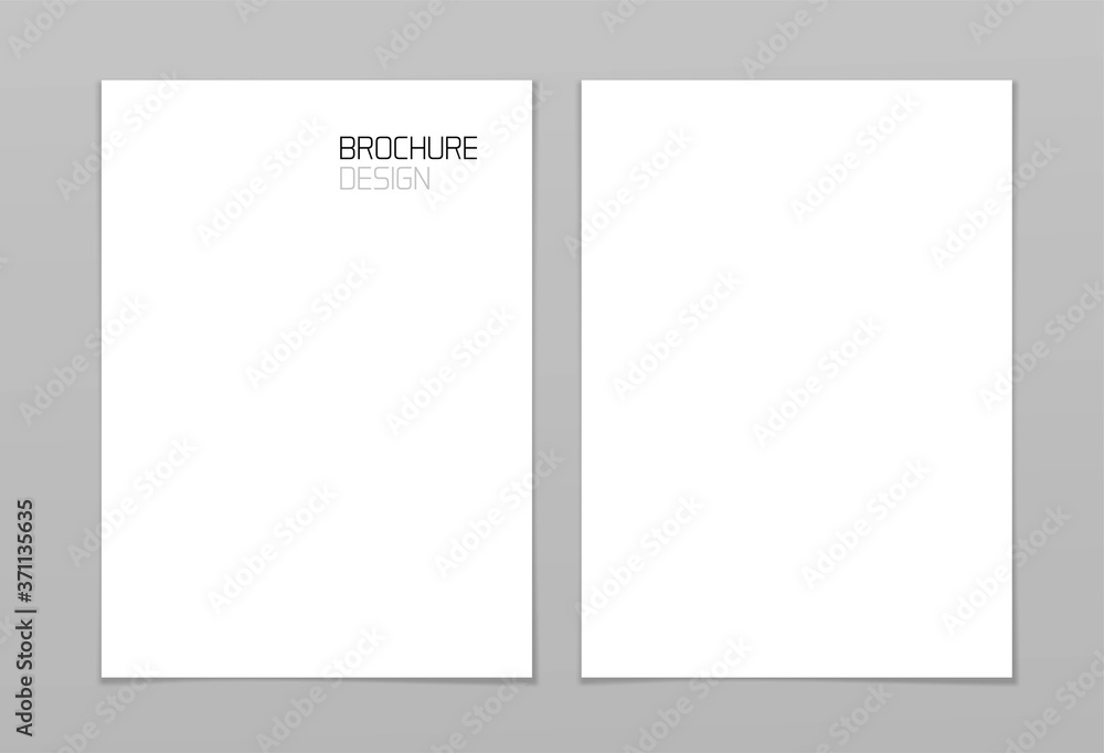 Poster mockup paper a4 page card empty blank template for identity branding presentation, empty clean pages