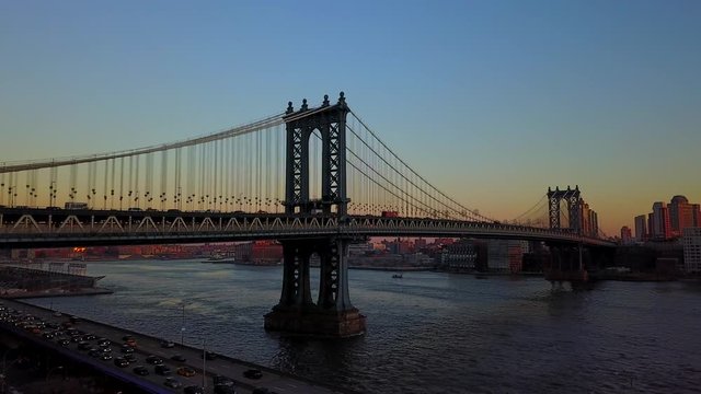 Aerial View of Manhattan Bridge