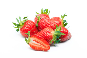 Red berry strawberry isolated on white background- Image