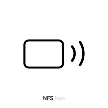 Flat line icon concept. Contactless payment. Phone icon vector. Shopping, sale concept. Vector illustration.