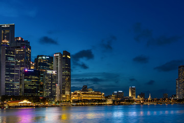 Naklejka premium View at Singapore City Skyline