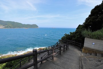 Obraz premium 景勝地 鬼ヶ城と獅子岩